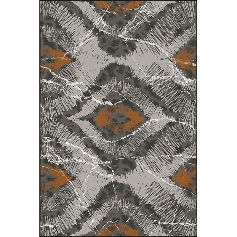 Tapis tissé à base créative et lavable à la machine, Sous-tapis carré 4 pi 11 po inclus