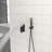 Matte Black, 10 Inch Square, Ceiling Mount, Dual Shower Head System, - Scald Feature, Rainfall Spray Pattern, Handheld Head, Balanced Valve, Easy To Clean Nozzle,-127676704
