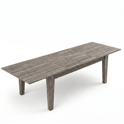 106Inch Large Extendable Dining Table, Dark Oak Kitchen Table For 6-8 People,