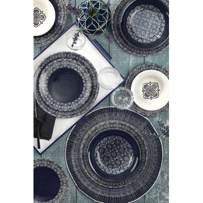 Piece Porcelain China Dinnerware Set - Service for 6