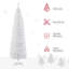 Arbre de Noël artificiel, arbre de Noël mince avec embouts réalistes et support en plastique-1724343680
