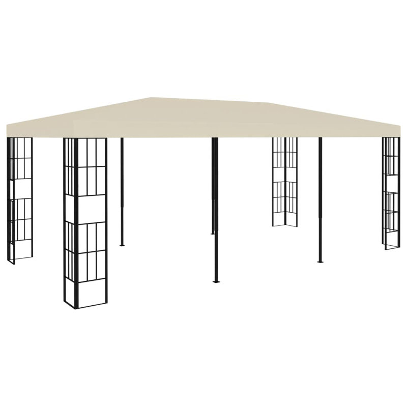 Hagia 3m x 6m Steel Patio Gazebo, Cream