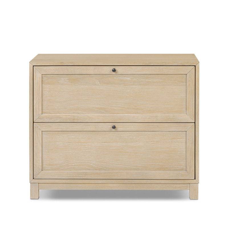 Millie Nightstand - Drifted Matte Black, Light Bleach Oak