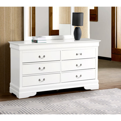 Elegant Traditional Storage Dresser 6-Darwer Chest