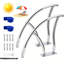 Set of 2 Pool Handrail, 30"x 30" Pool Handle, 304 Stainless Steel Rated 350LBS Load Capacity, Pool Railings with Blue Grip Cover & Mounting Accessories for Home Inground Swimming Pool Water Park.