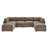 Arvill Amuri 129'' Wide Symmetrical Modular Corner Sectional with Ottoman-246711779