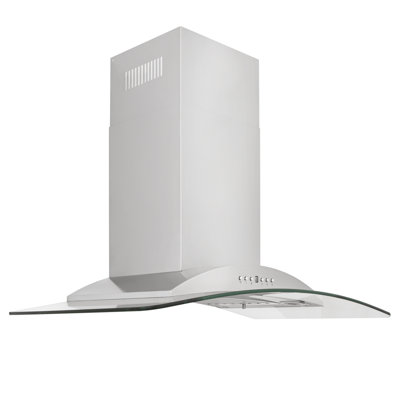 ZLINE Convertible Vent Convertible Vent Wall Mount Range Hood in Stainless Steel & Glass 