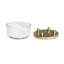 Metal Candle Holder with Glass Bowl-1269597050
