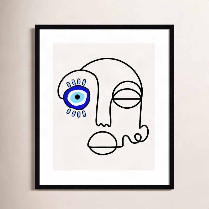 No Evil Permise - Reproduction d'art graphique sur papier encadré, H 33 po x l 27 po, Noir