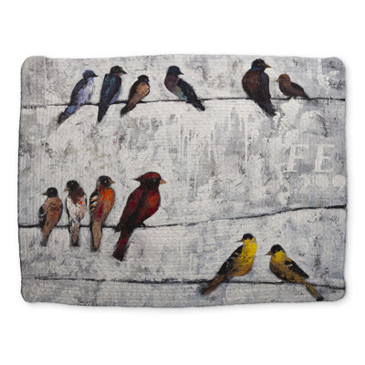 Colorful Birds Braided Polyester Placemat - Bird Bedroom Decor
