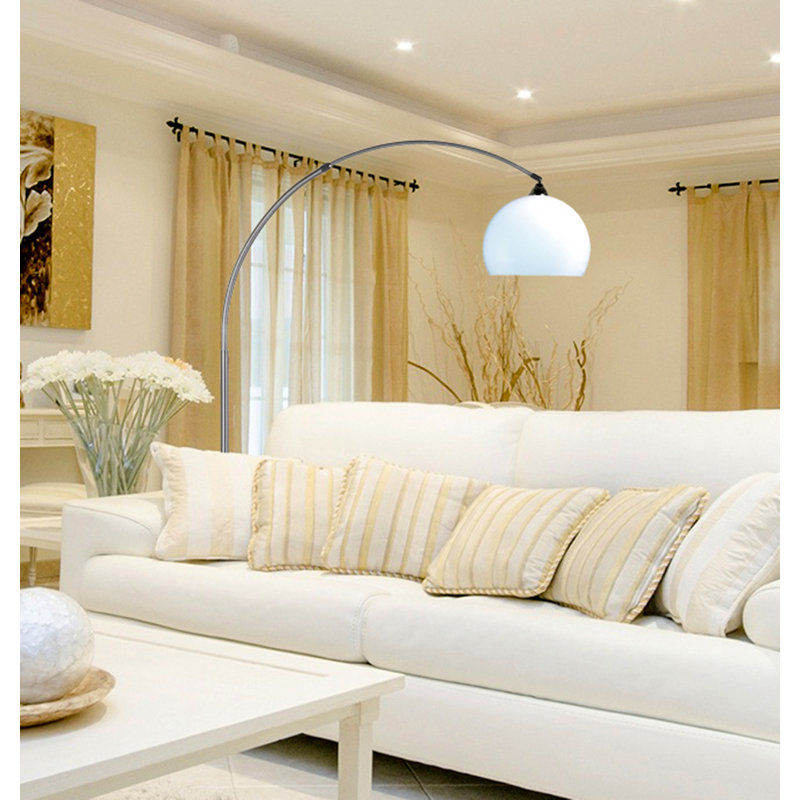 Lampe sur pied en arche 78" Ellaville, Argent