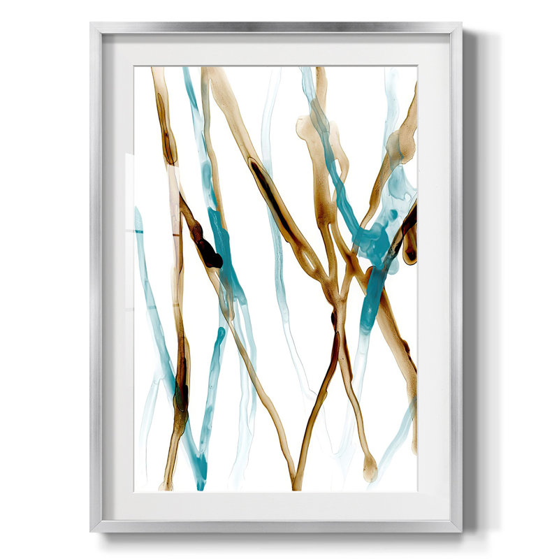 Runnel XVII - Impression encadrée, H 28,5 po x l 20,5 po, Argent argent