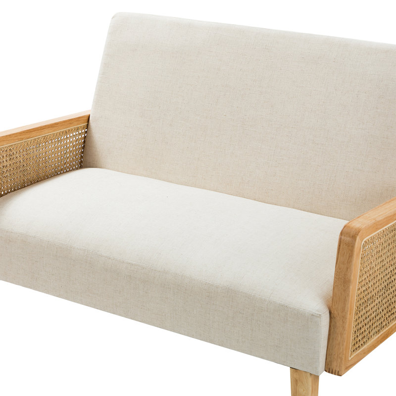Causeuse Arthena, Mélange de polyester crème