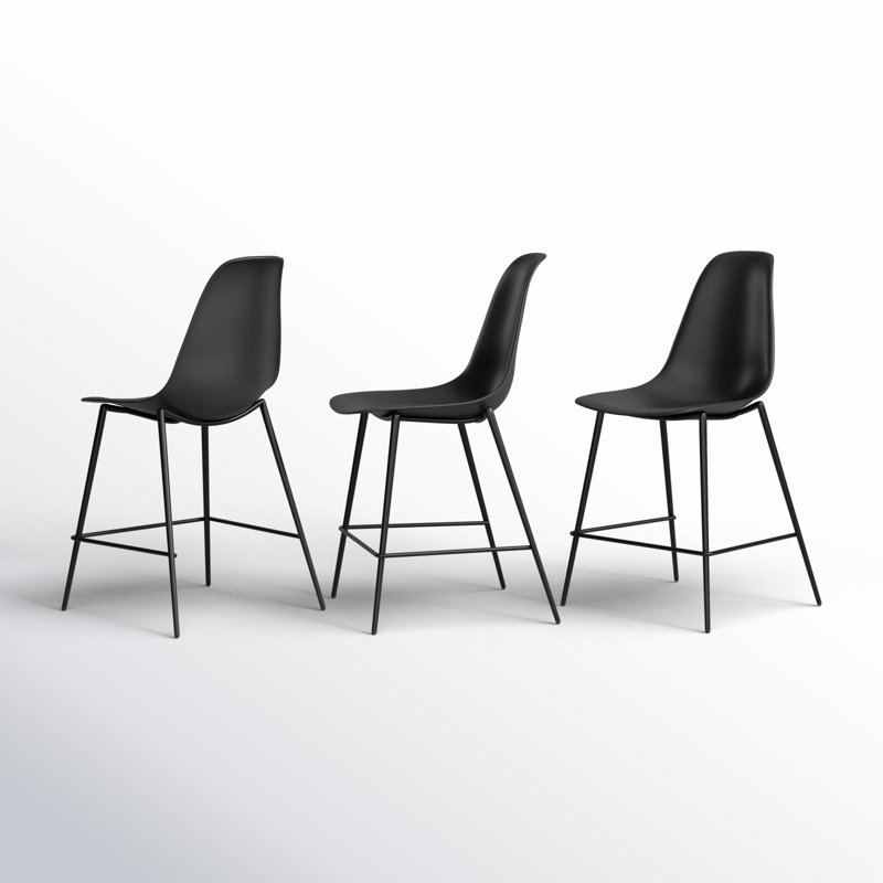 Tabouret de comptoir Isla, Noir