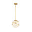 Luminaire suspendu sphère 1 lumière Porphyrion