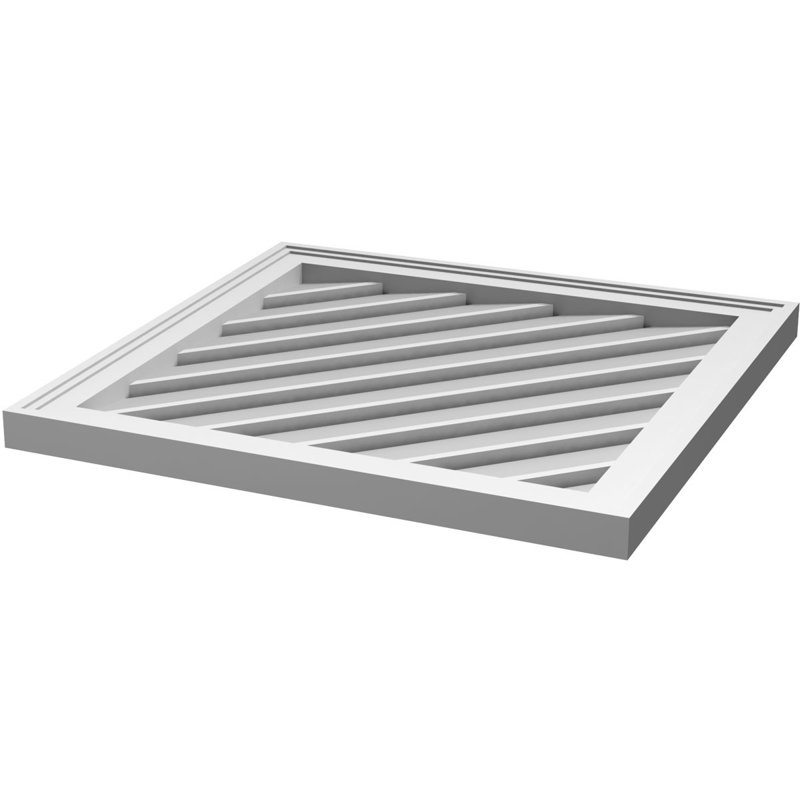 Évent à pignon fonctionnel en uréthane Diamond, H 34 po x l 34 po x P 1,5 po