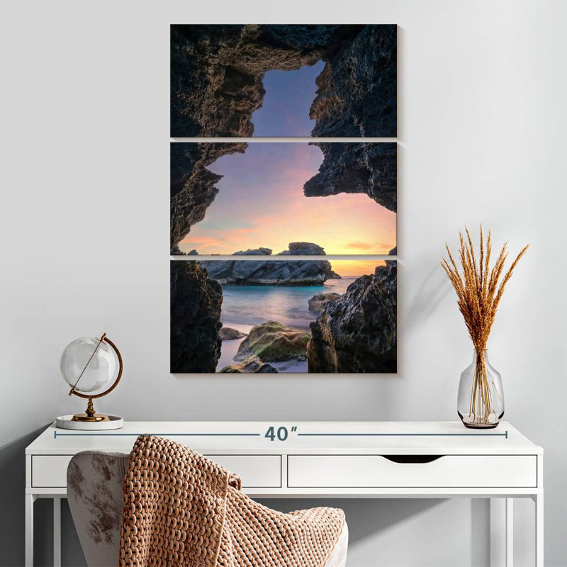 Gillard Sea Cave In Bermuda, 32" H x 20" W
