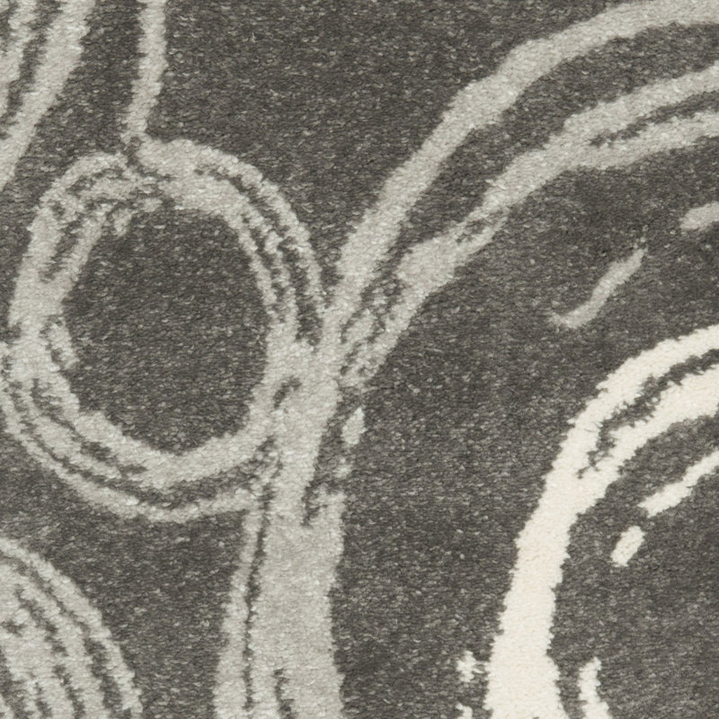 Kenzo Dark Gray Area Rug, Rectangle 4' x 5'7"