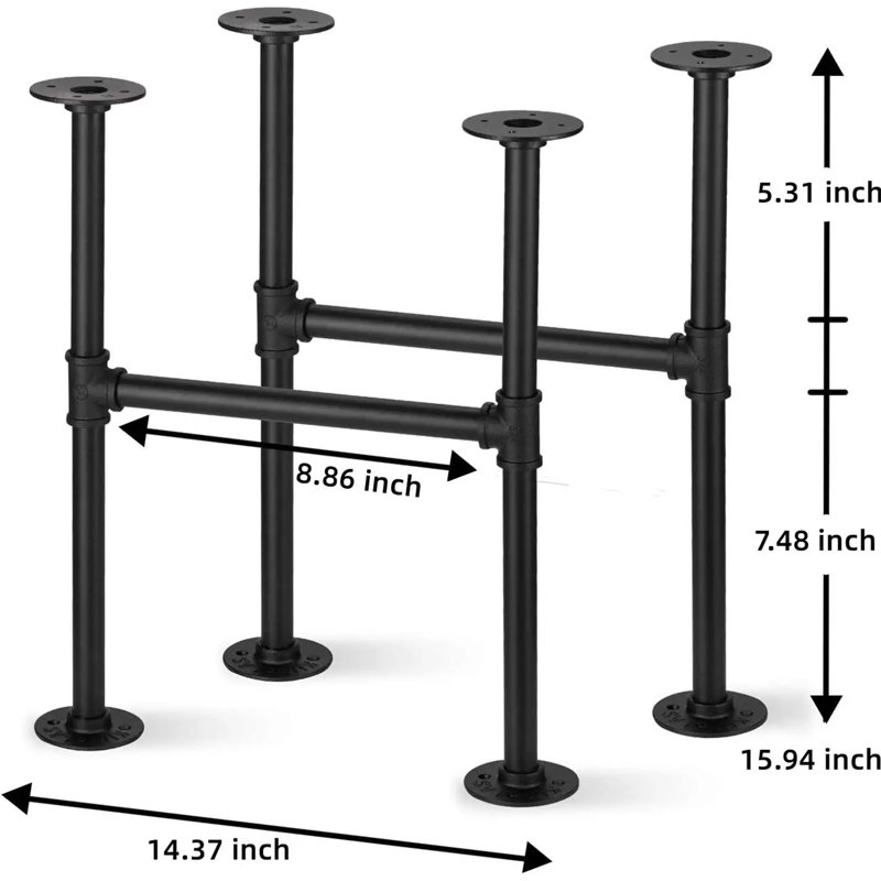 Arczi Table Leg, 16" H x 14.37" W x 3.45" D