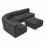 Canapé modulaire moderne semi-courbé avec repose-pieds ajustable-230431978