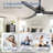 52 Inch Ceiling Fans With Lights, Outdoor Ceiling Fans For Patios Waterproof , Ceiling Fans For Indoor Exterior Porch Commercial
