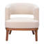 Fauteuil rembourré 27 po beige et brun