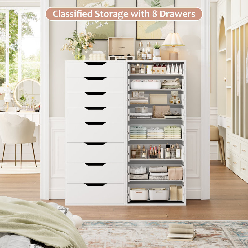 Rietsch 8 - Drawer Dresser, White