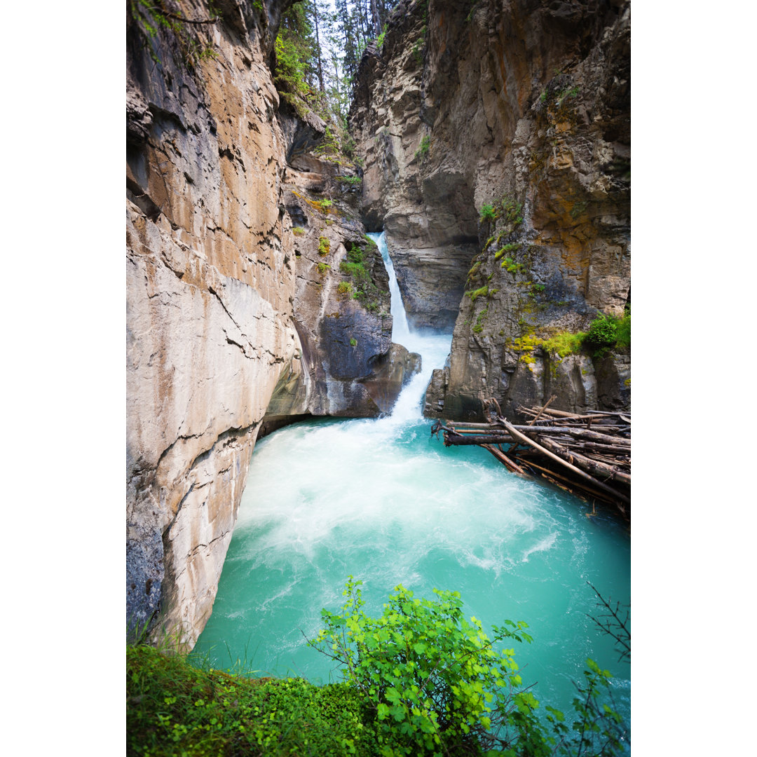 Wasserfall in der Johnson-Schlucht von YinYang - Druck