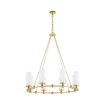 Lustre 8 lumières LEE BLVD 2.0 - Laiton vieilli