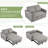 Dharius 48.5" Convertible Sofa Bed 3-in-1 Upholstered Reclining Sleeper Sofa Couch Bed with Cushions-256840709