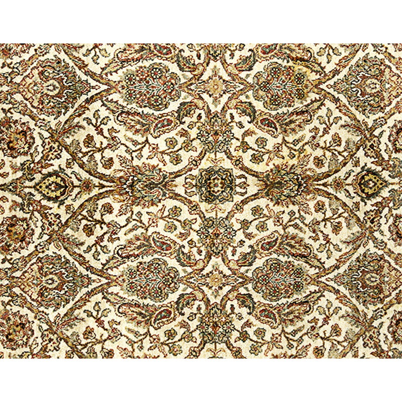 High-Quality Hand-Knotted Ivory Area Rug
