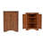 Brown Triangle Bathroom Storage Cabinet With Adjustable Shelves, Freestanding Floor Cabinet For Home Kitchen-1831992860