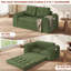 Canapé-lit convertible de 150 cm avec accoudoirs ronds en velours côtelé, futon pliable 2 places, aucun assemblage requis pour le salon ou la chambre.-675006223