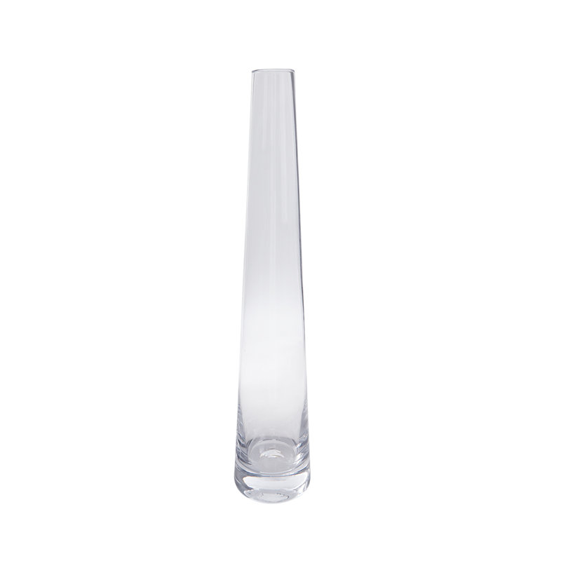 Vase de plancher en verre fait à la main, H 23,5 po x l 4,25 po x P 4,25 po