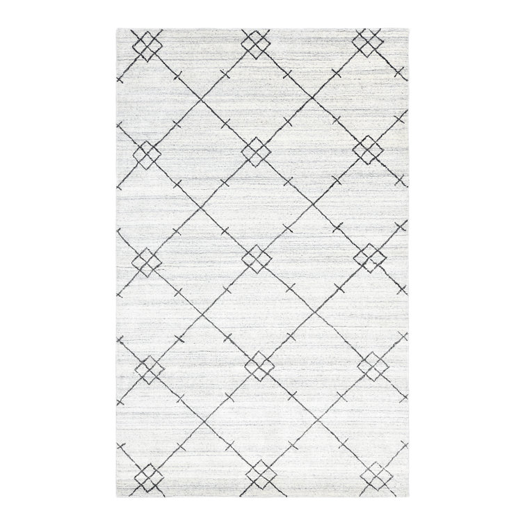 Tapis ivoire tissé à la main Fiera