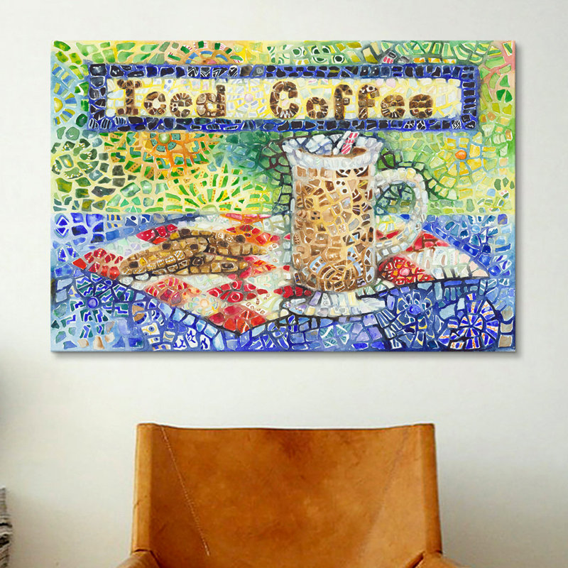 « glacé coffee » par charlsie kelly, impression sur toile, H 18 po x l 26 po x P 1,5 po, Toile tendue, Pas de tapis