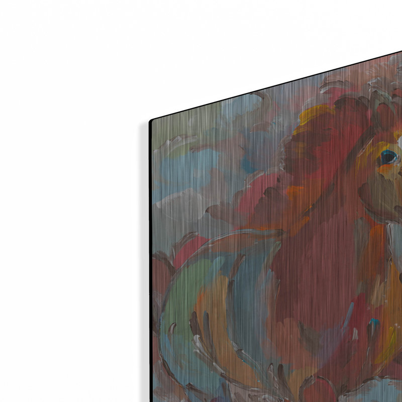 «Red-Haveed Runner» par Hooshang Kho, art de luxe en métal luxueux «Red-Haveed Runner» par Hooshang Khorasani