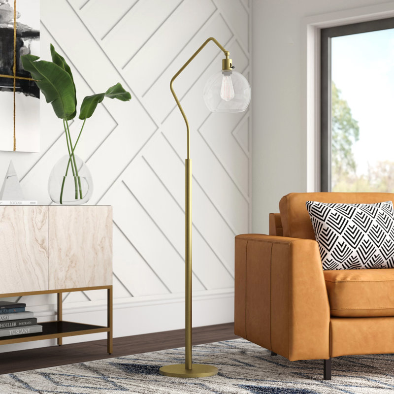 Jonathon 61'' Antique Brass Task Floor Lamp