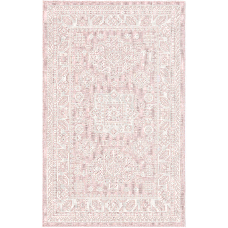 Outdoor Chand Area Rug Pink Color, Rectangle 3'3" x 5'3"
