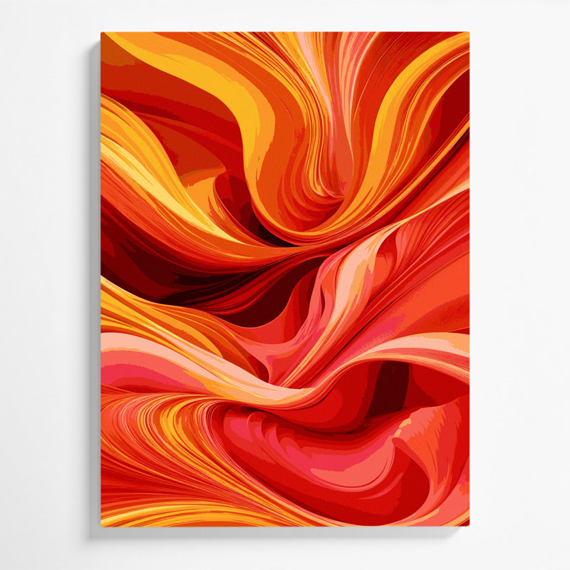 Art numérique sur toile, abstraction numérique 1, H 20 po x l 30 po