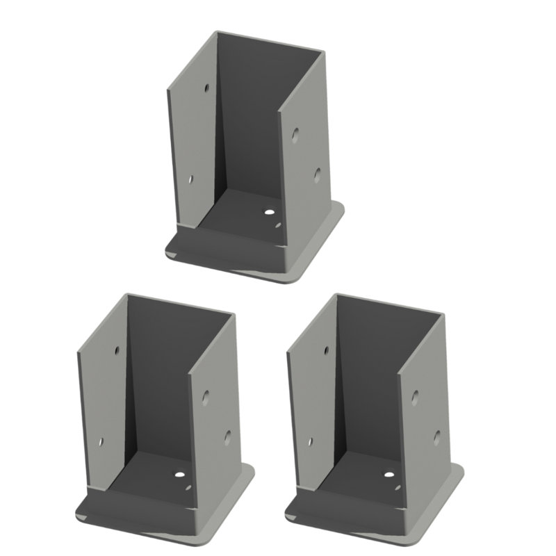Bolt Down Bracket Kit for 5" x 5" Pergola Posts