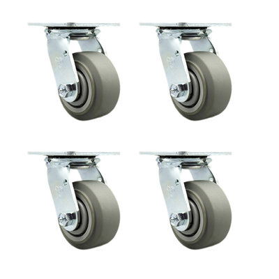 Thermoplastic Rubber Wheel Swivel Caster with Ball Bearings