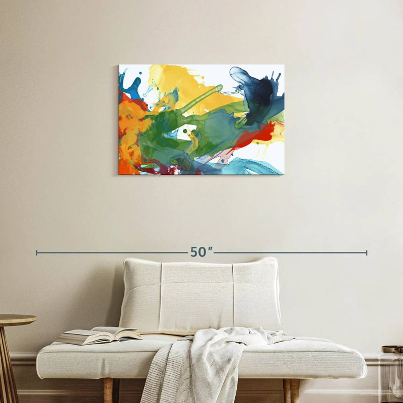 Primaire abstrait I, H 20 po x l 30 po