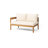 SOFA  SET-TEAK+BEIGE