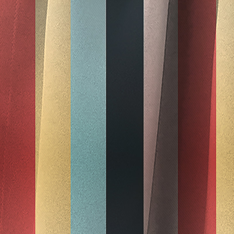 Retro Revival Striped Motif III - Rideau à rayures - Rideau à rayures occultant en velours - 1 panneaux, L 52 po x L 108 po