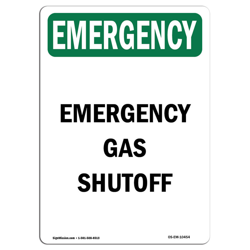 Enseigne de gaz en aluminium 12 x 18, H 18 po x l 12 po x P 0,1 po