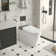 Smart Bidet Toilet with Auto-Open Heated Seat & LED Display - Tankless Design, Aromatherapy System, Warm Water/Dry, Foot Sensor & Off-Seat Flush (Remote Control, CE Certified)