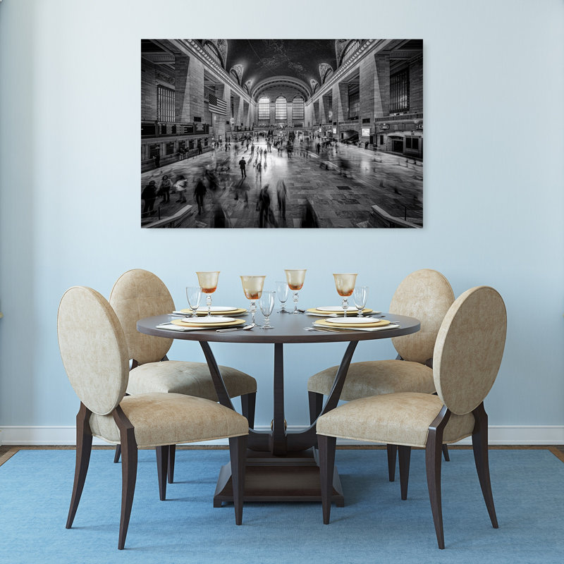 Grand Hall Motion Blur Classic Abstract Contemporary Architecture City Wall Art Print, H 32 po x l 48 po
