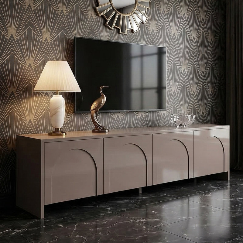 Console multimédia 71 po avec détails arqués Olsen, Atlas