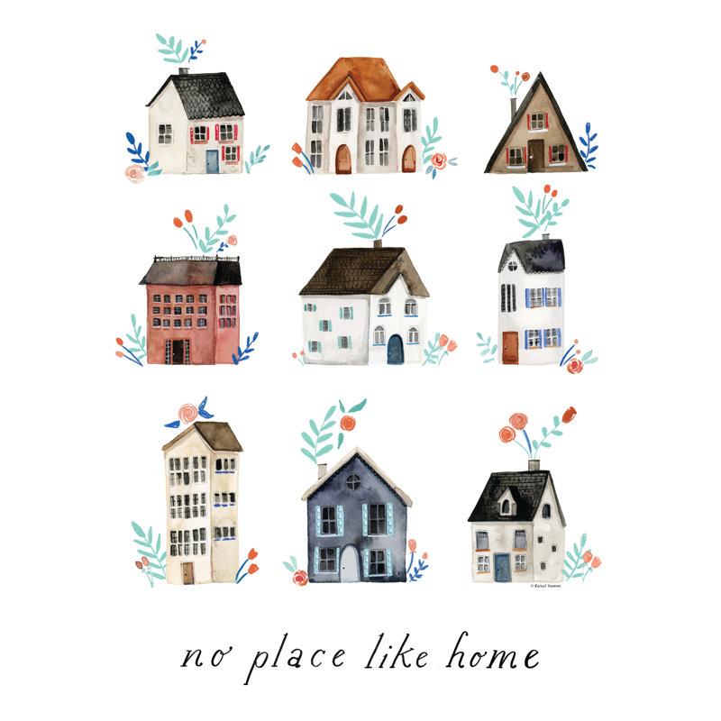 No Place Like Home - Impression sur toile tendue, H 30 po x l 20 po